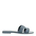 Hermès Oran Sandal 'Fringed Denim - Bleu Tonnerre' (Women)