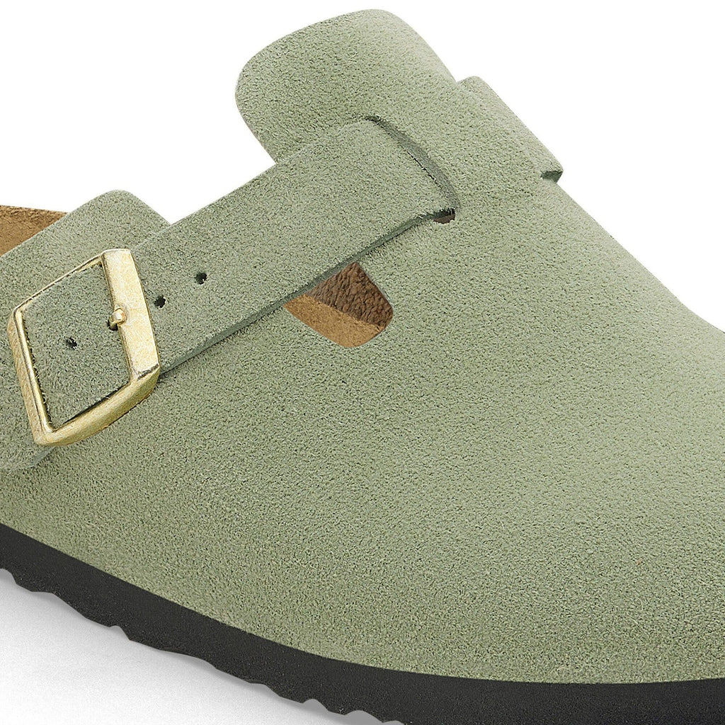 Birkenstock Boston Soft Footbed 'Green Tea Suede' (Unisex)
