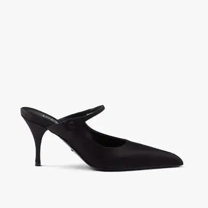 Prada Pointed-Toe Satin Pump (Women)