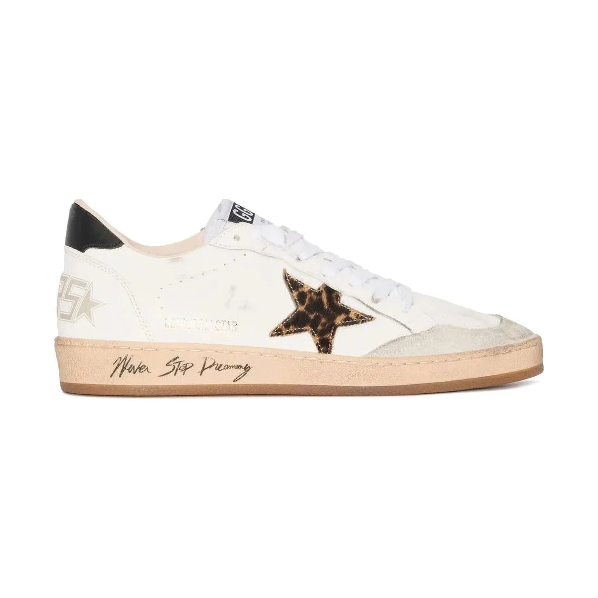 Golden Goose Ball-Star 'Leopard Pony Star Black Heel Tab' (Women)