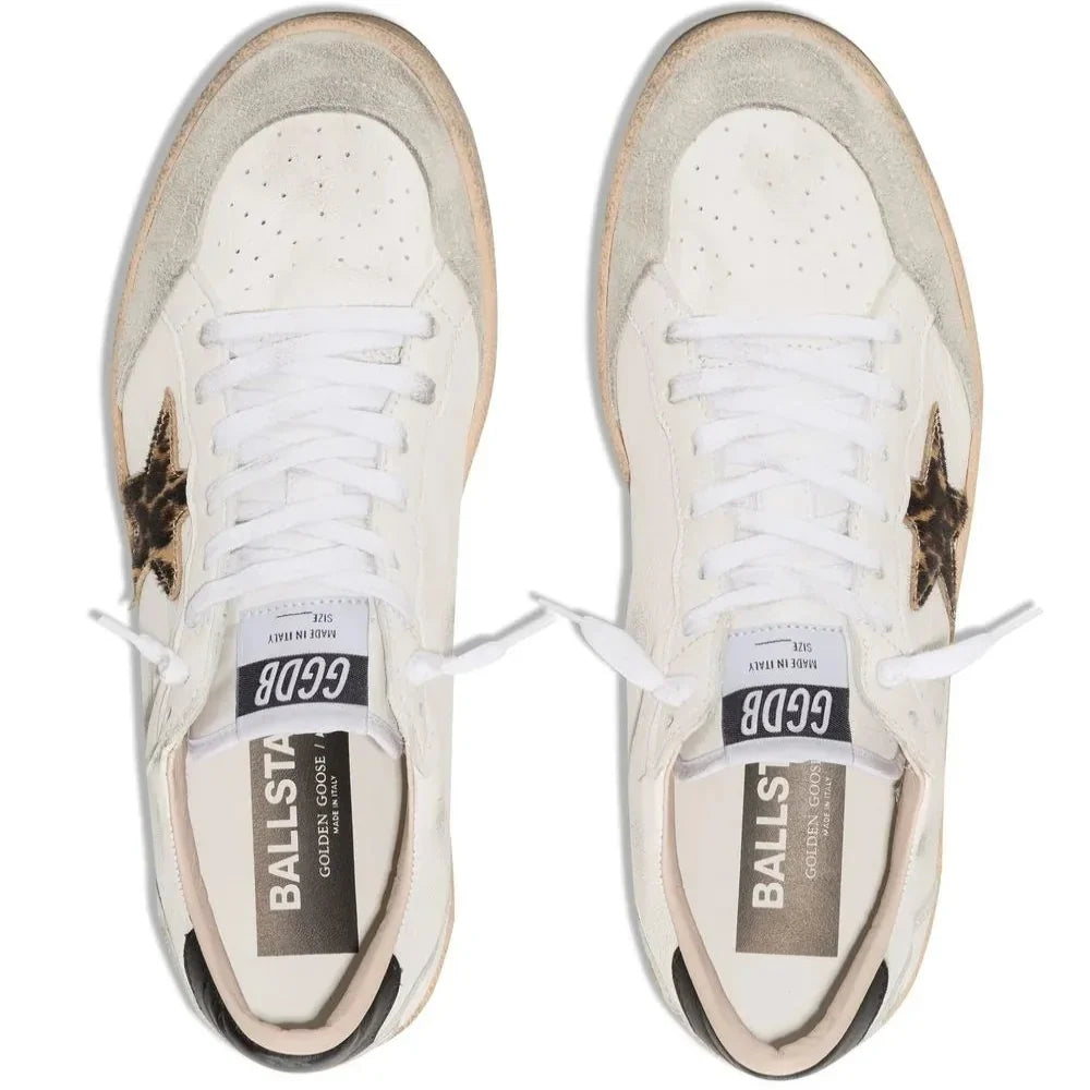 Golden Goose Ball-Star 'Leopard Pony Star Black Heel Tab' (Women)