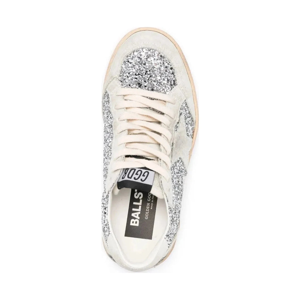 Golden Goose Ball-Star 'Silver Glitter Ice Grey' (Women)