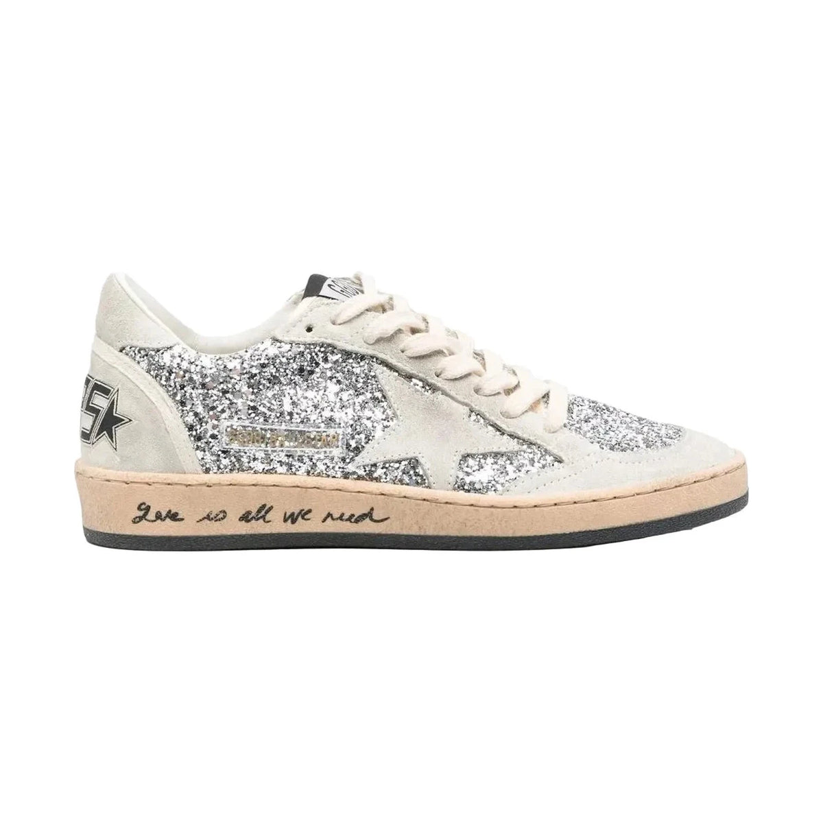 Golden Goose Ball-Star 'Silver Glitter Ice Grey' (Women)