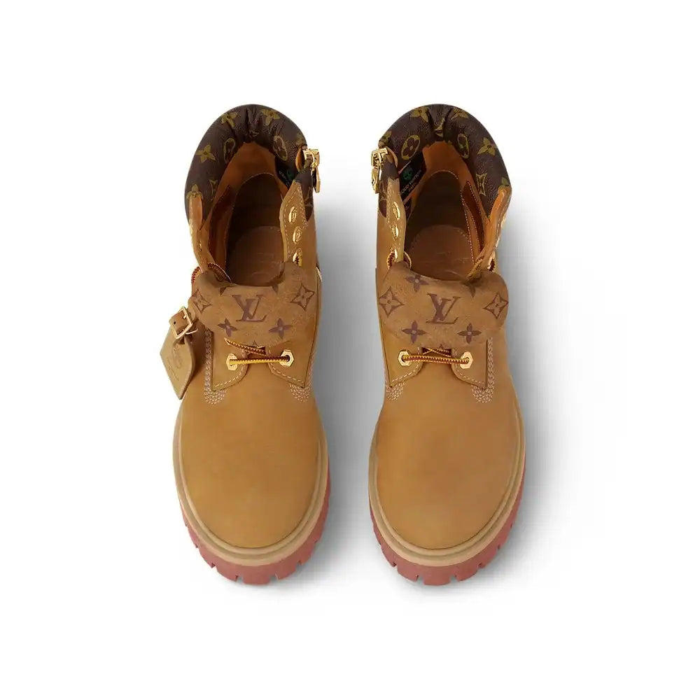 Louis Vuitton LV x Timberland Ankle Boot 'Wheat Brown Monogram' (Men)