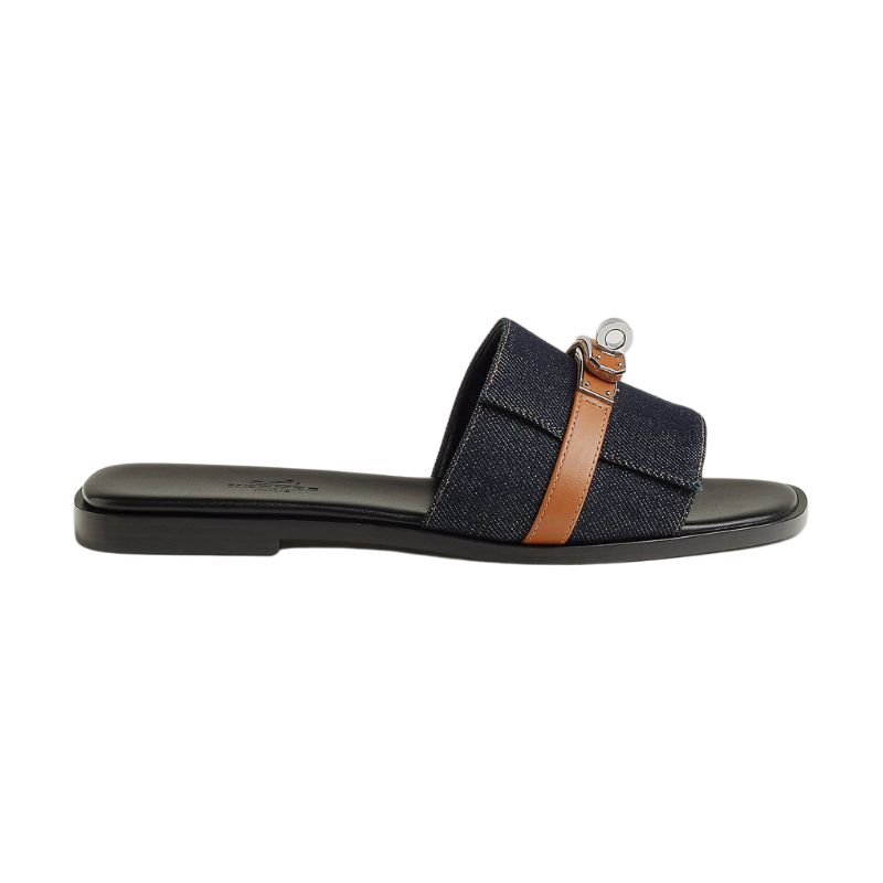 Hermès Giulia Sandal 'Bleu Brut Naturel' (Women)