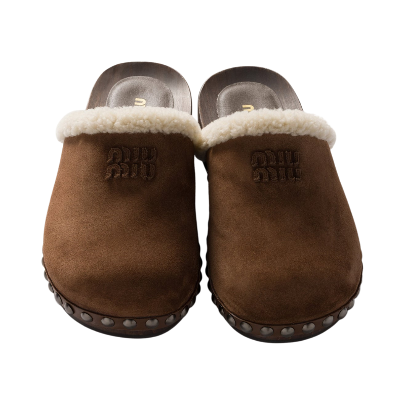 Miu Miu Suede Clog 'Cocoa Brown' (Women)