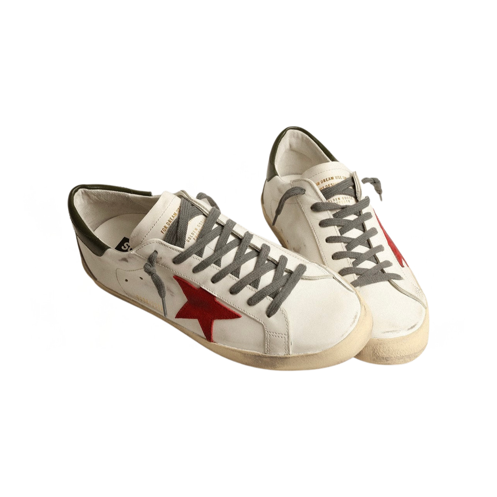 Golden Goose Super-Star 'Red Star Green Heel Tab' (Men)