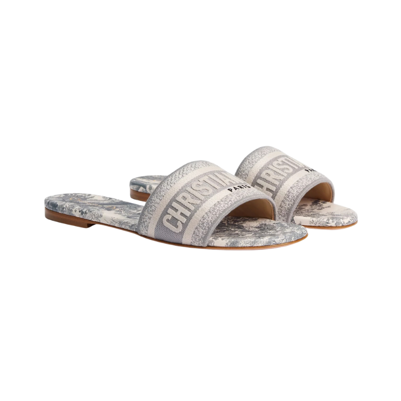 Dior Dway Slide 'Grey Toile de Jouy' (Women)