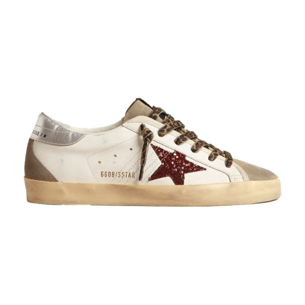 Golden Goose Super-Star 'White Grey Red Glitter' (Women)