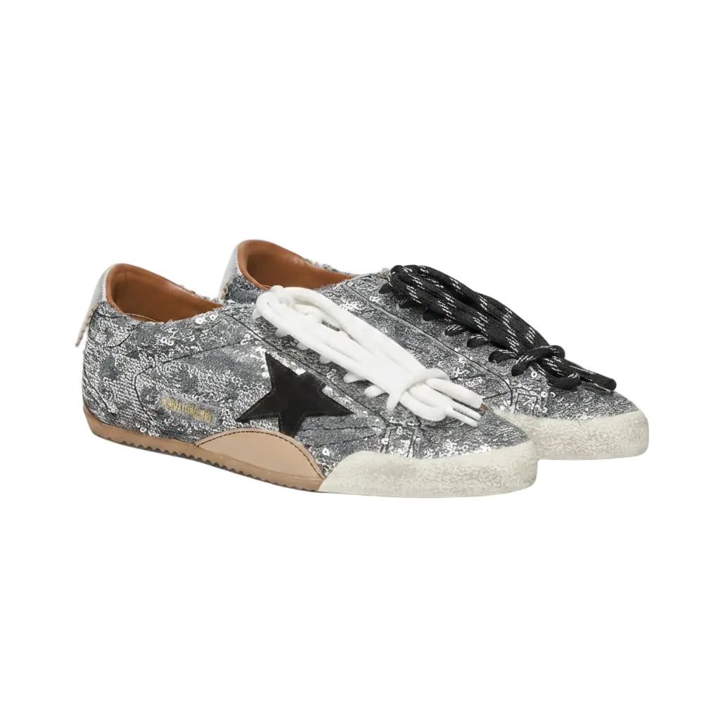 Golden Goose True-Star 'Silver Sequins Black Star' (Women)