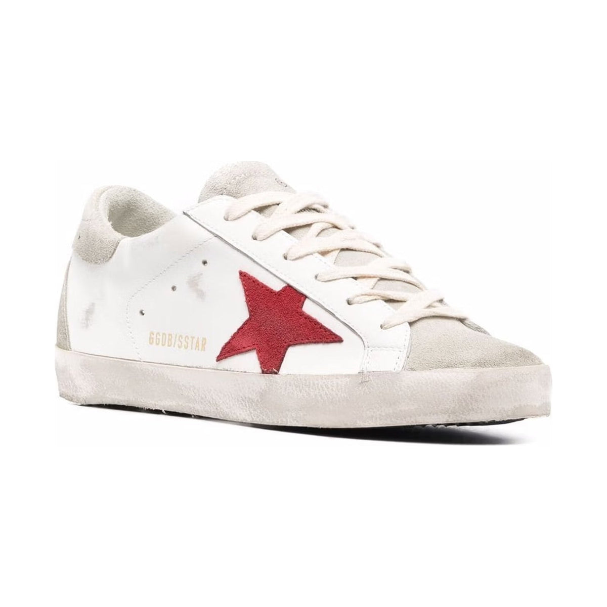 Golden Goose Super-Star 'Red Suede Star Grey Heel Tab' (Women)