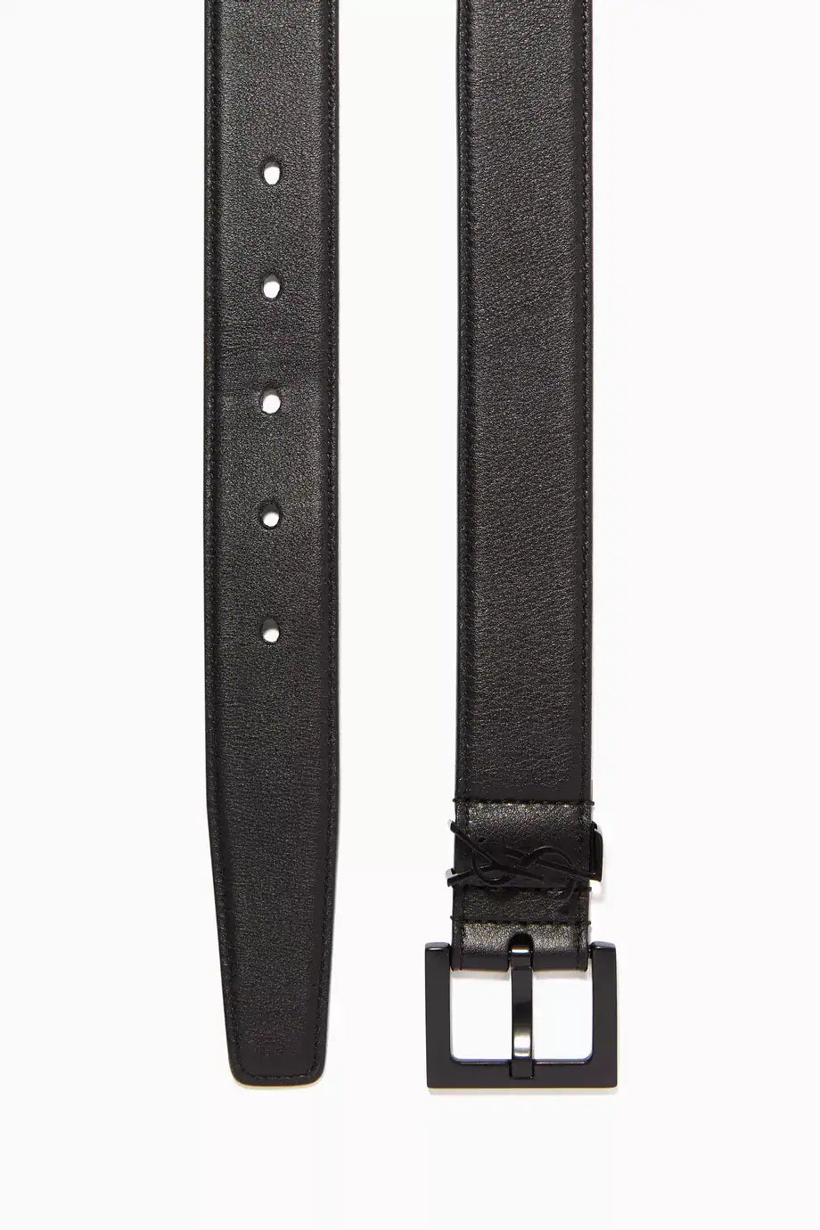 Saint Laurent Monogram Leather Belt 'Black' (Unisex)