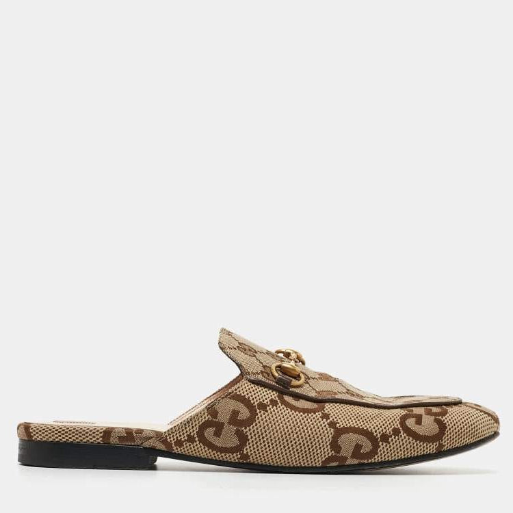 Gucci Princetown GG Canvas Mule 'Beige Brown' (Women)