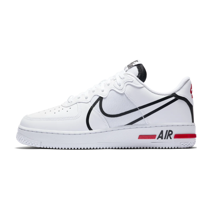 Nike Air Force 1 React 'White Black Red' (Unisex)