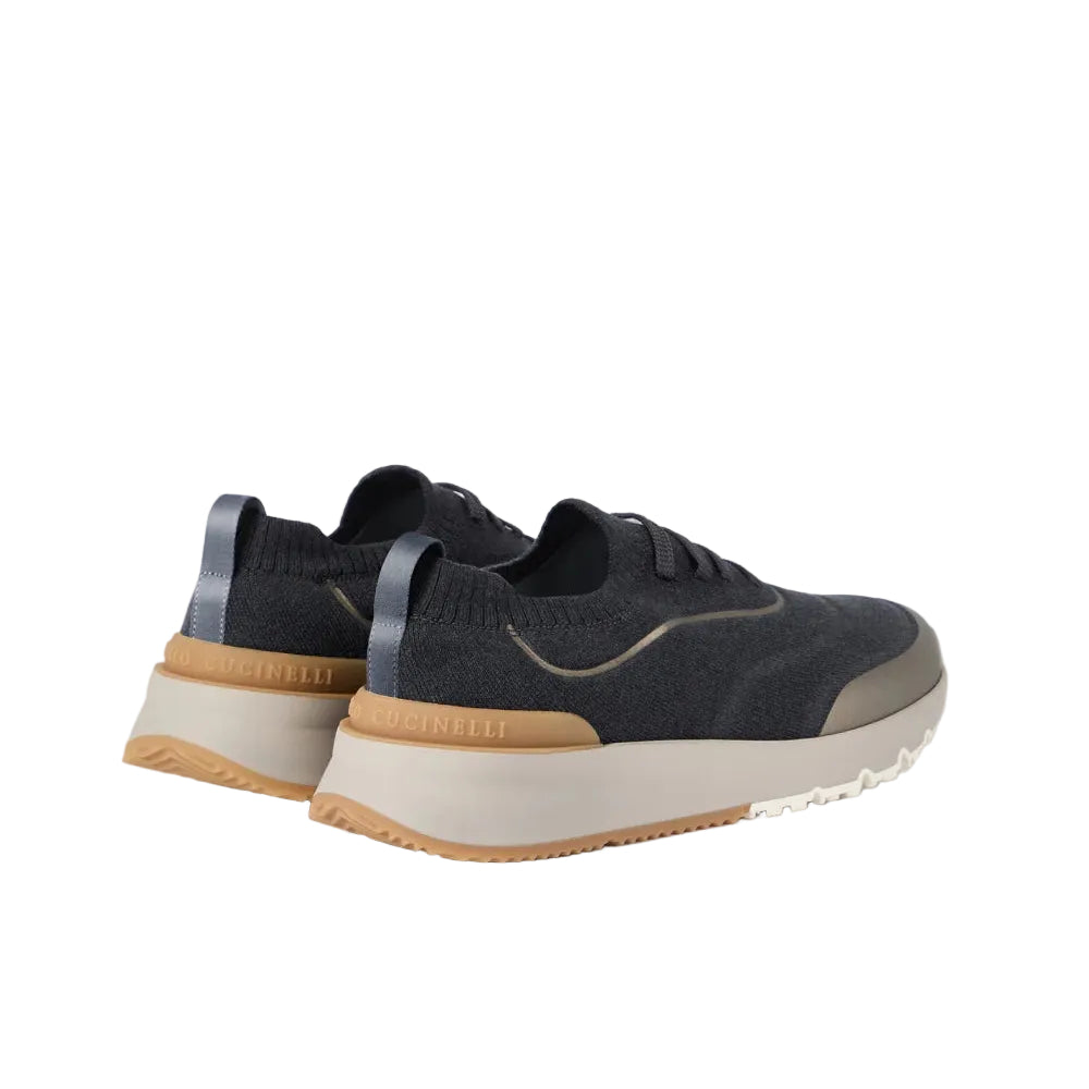 Brunello Cucinelli Techno Cotton Knit Runner 'Night' (Men)