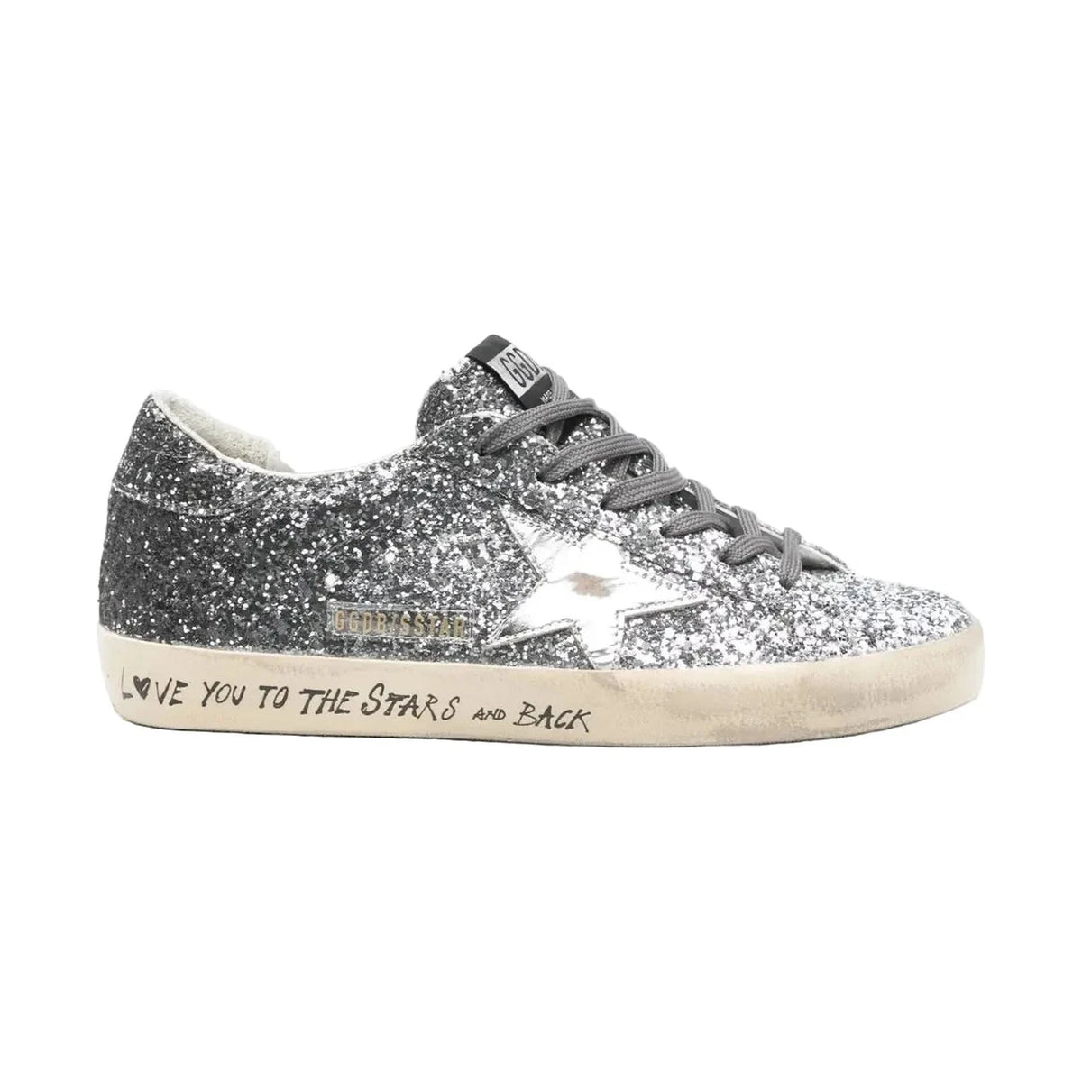 Golden Goose Super-Star 'Glitter Silver Metallic Star' (Women)