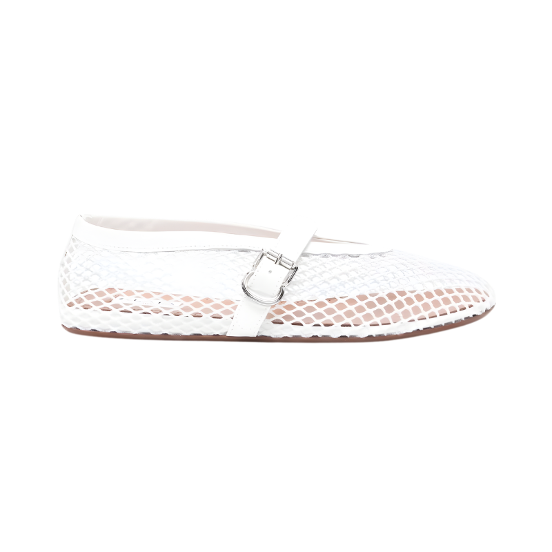 Alaïa Buckle Ballet Flat 'White' (Women)