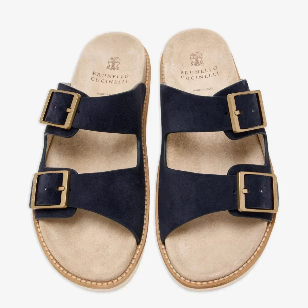 Brunello Cucinelli Double-Strap Sandal 'Black' (Men)