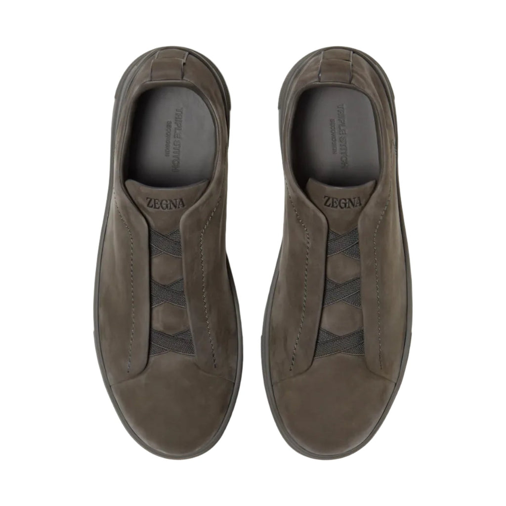 Zegna Triple Stitch™ SECONDSKIN Sneaker 'Dark Taupe' (Men)