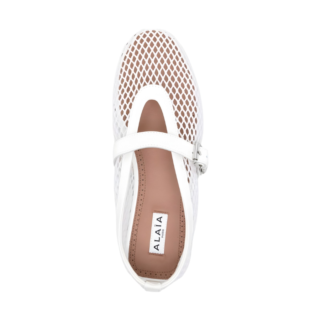 Alaïa Buckle Ballet Flat 'White' (Women)