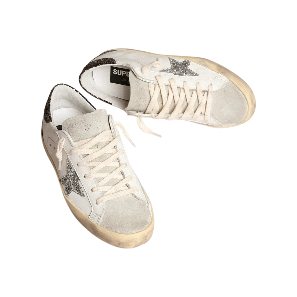 Golden Goose Super-Star 'Silver Star Brown Glitter' (Women)