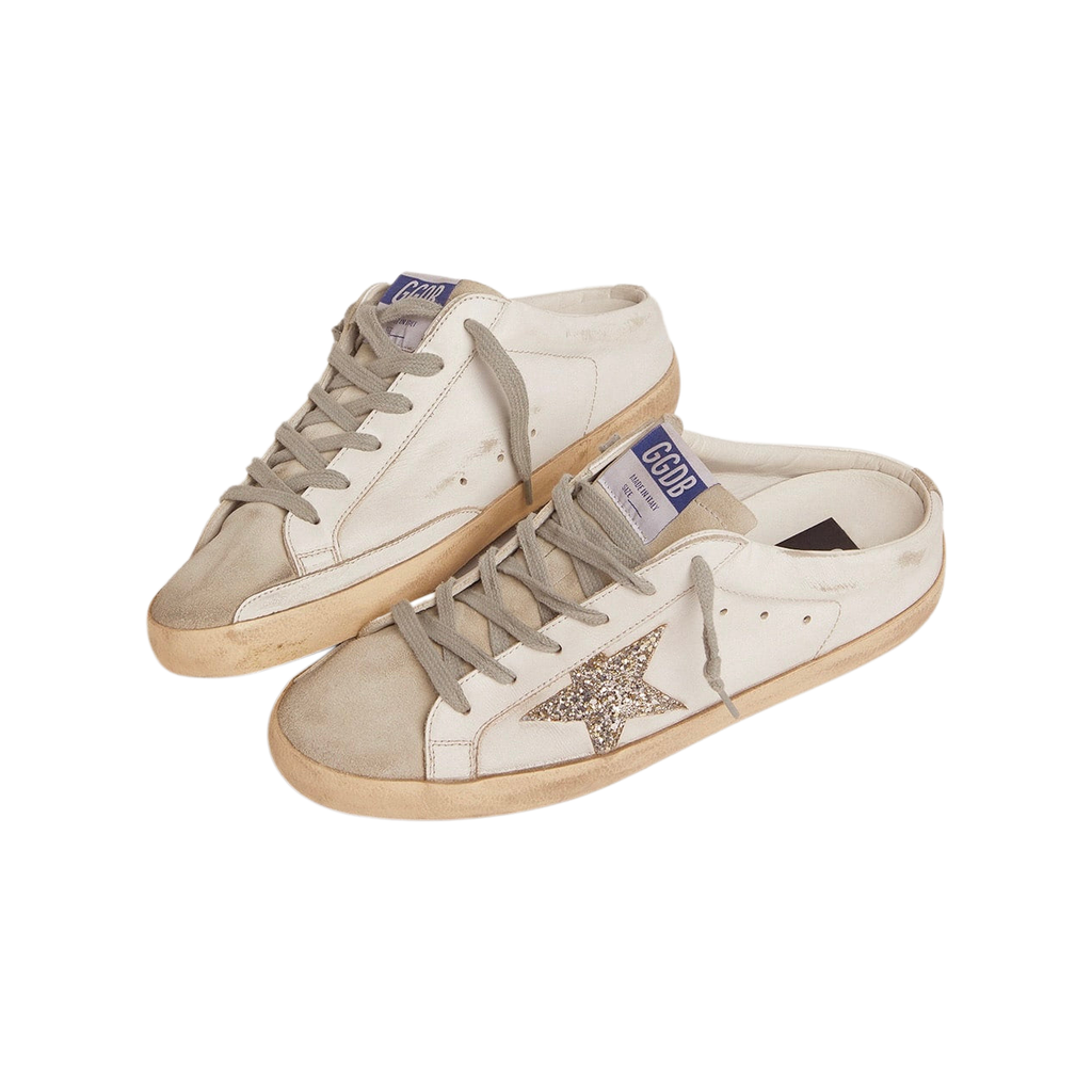 Golden Goose Super-Star Sabot 'Platinum Glitter Star' (Women)