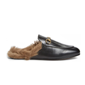 Gucci Princetown Shearling Mule 'Black' (Women)