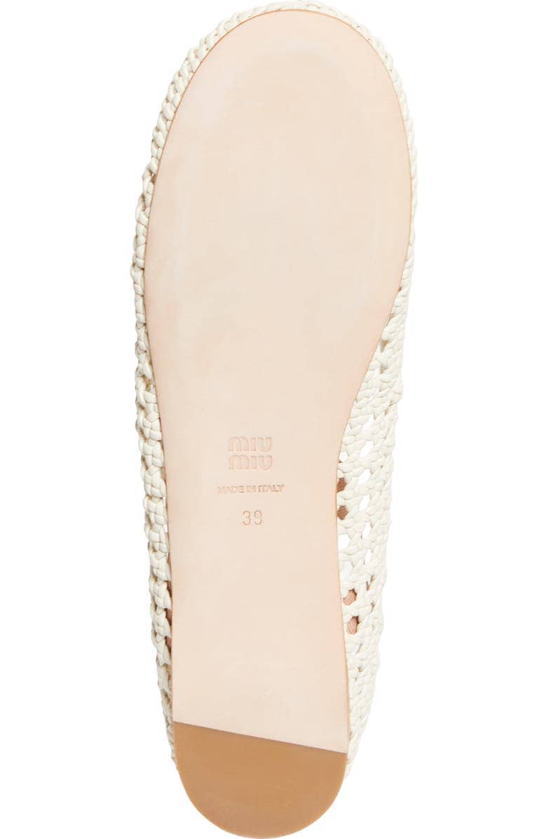 Miu Miu Mesh Ballerina 'White' (Women)