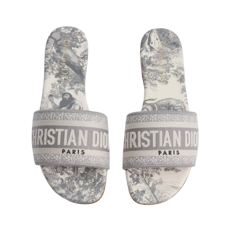 Dior Dway Slide 'Grey Toile de Jouy' (Women)