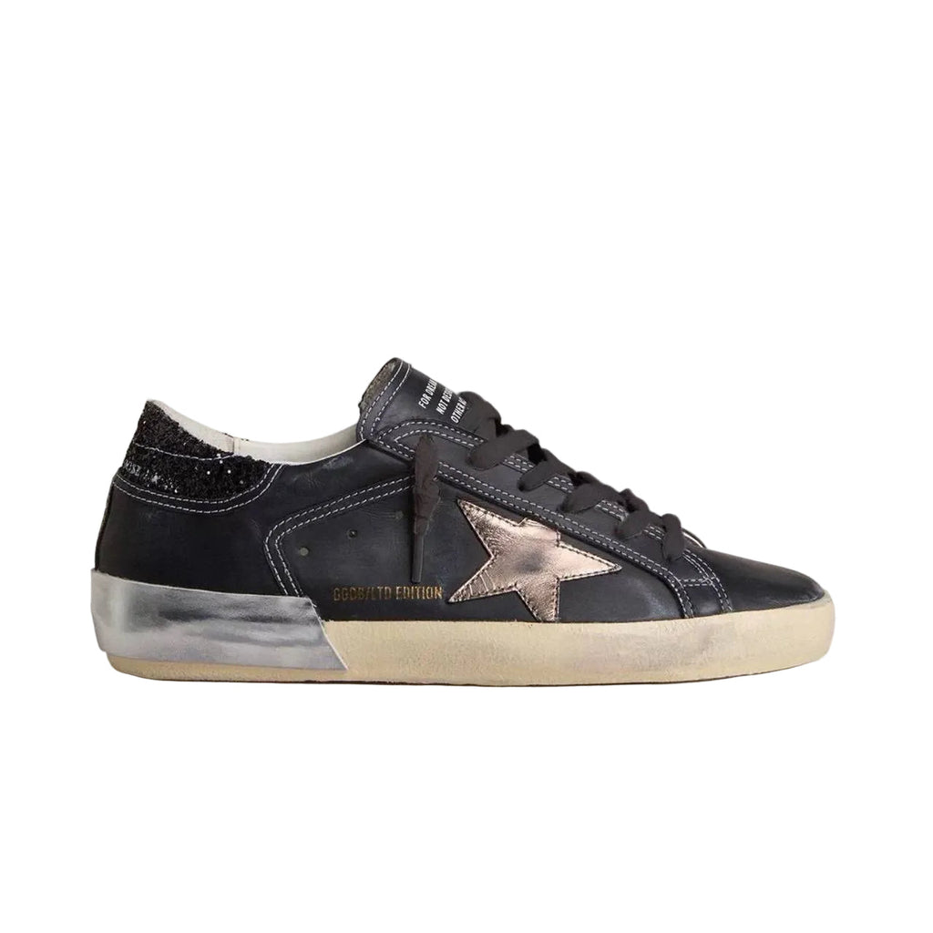 Golden Goose Super-Star 'Black Glitter Cream Star' (Women)