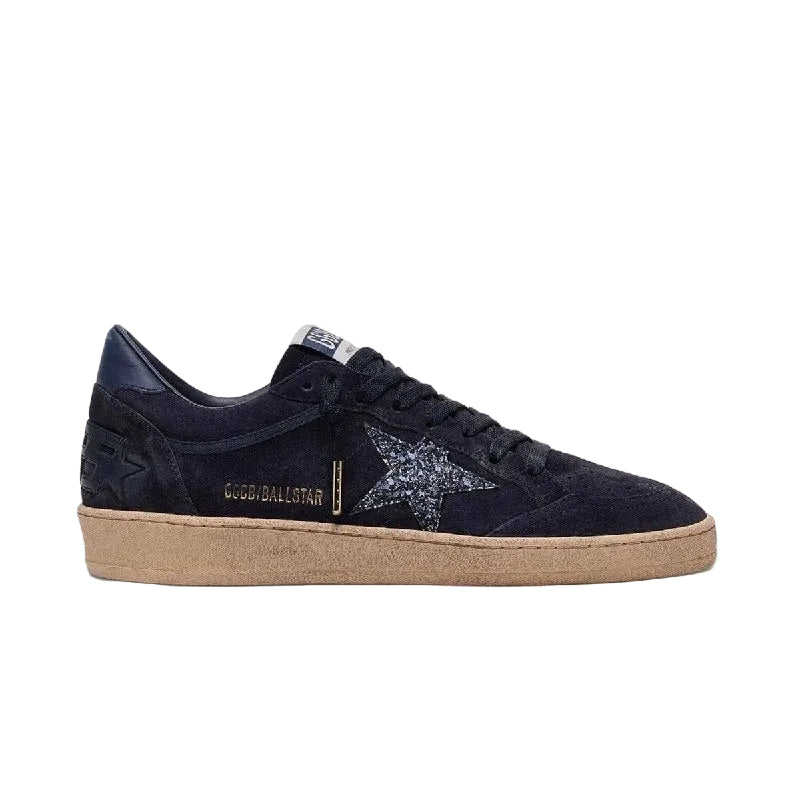 Golden Goose Ball-Star 'Dark Blue Suede Glitter Star' (Women)