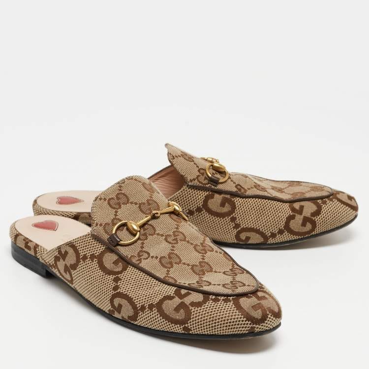 Gucci Princetown GG Canvas Mule 'Beige Brown' (Women)