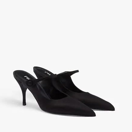 Prada Pointed-Toe Satin Pump (Women)