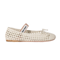 Miu Miu Woven Nappa Leather Ballerinas (Women)