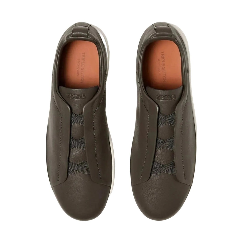 Zegna Triple Stitch™ SECONDSKIN Sneaker 'Dark Taupe' (Men)