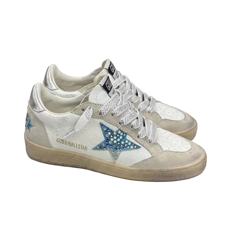 Golden Goose Ball-Star 'White Crystal Star' (Women)