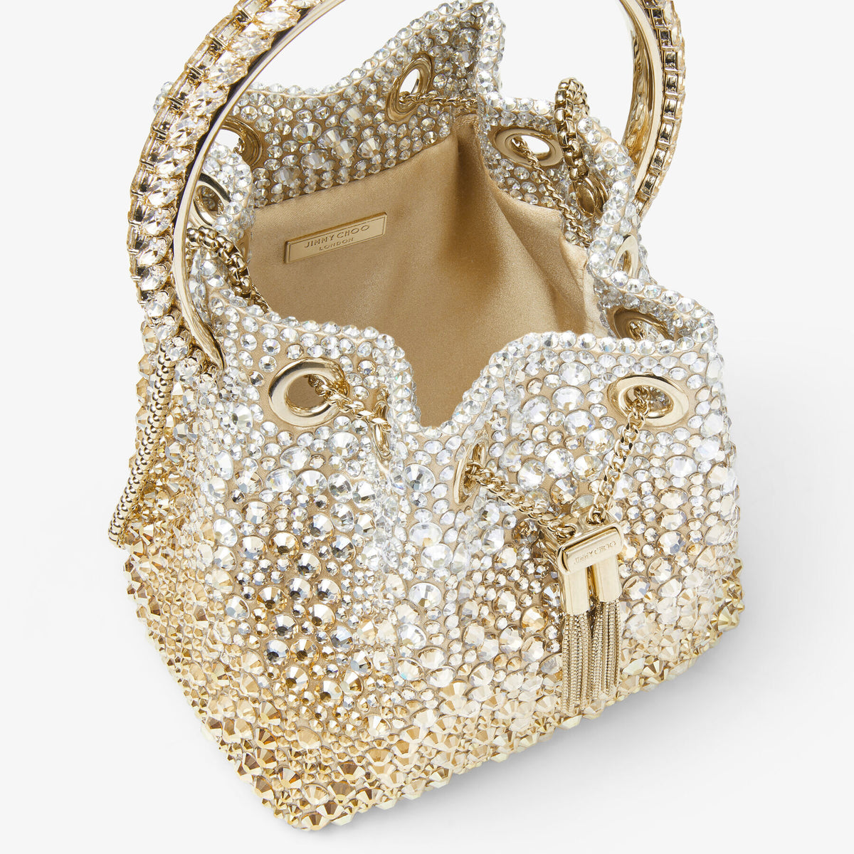 Jimmy Choo Bon Bon Bag 'Gold Satin Crystal' (Women)