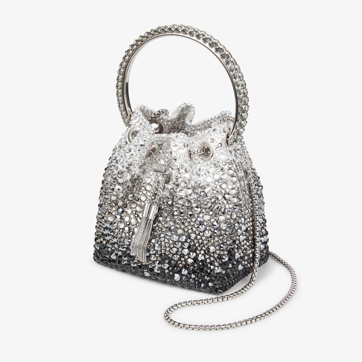 Jimmy Choo Bon Bon Bag 'Black Satin Crystal' (Women)