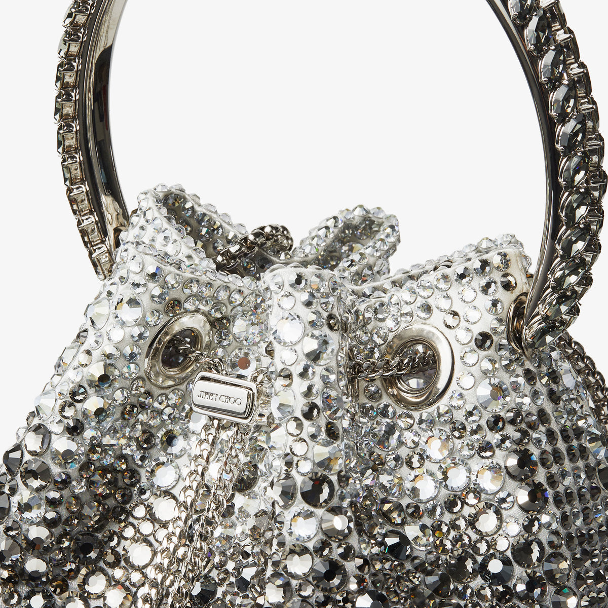 Jimmy Choo Bon Bon Bag 'Black Satin Crystal' (Women)