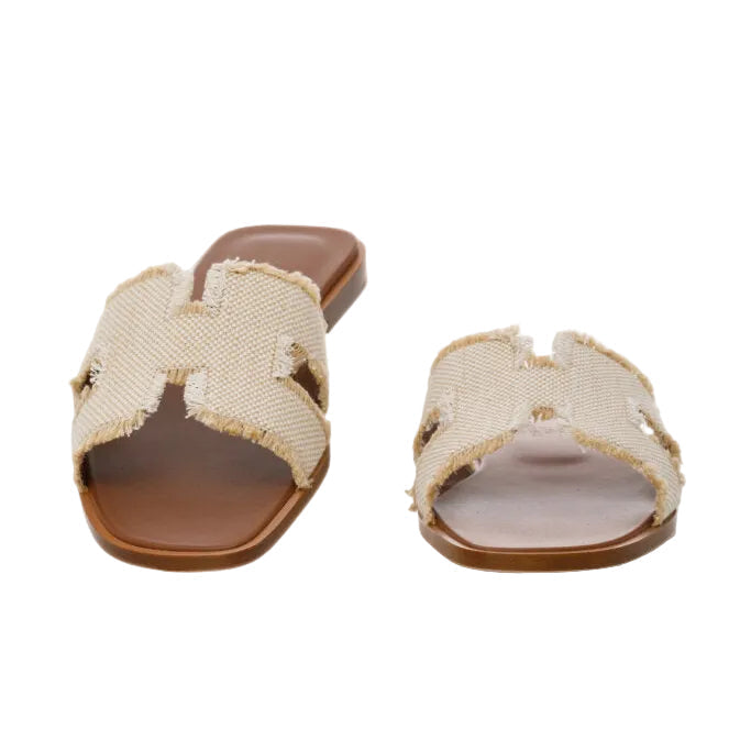 Hermès Oran Sandal 'Beige Linen Canvas' (Women)