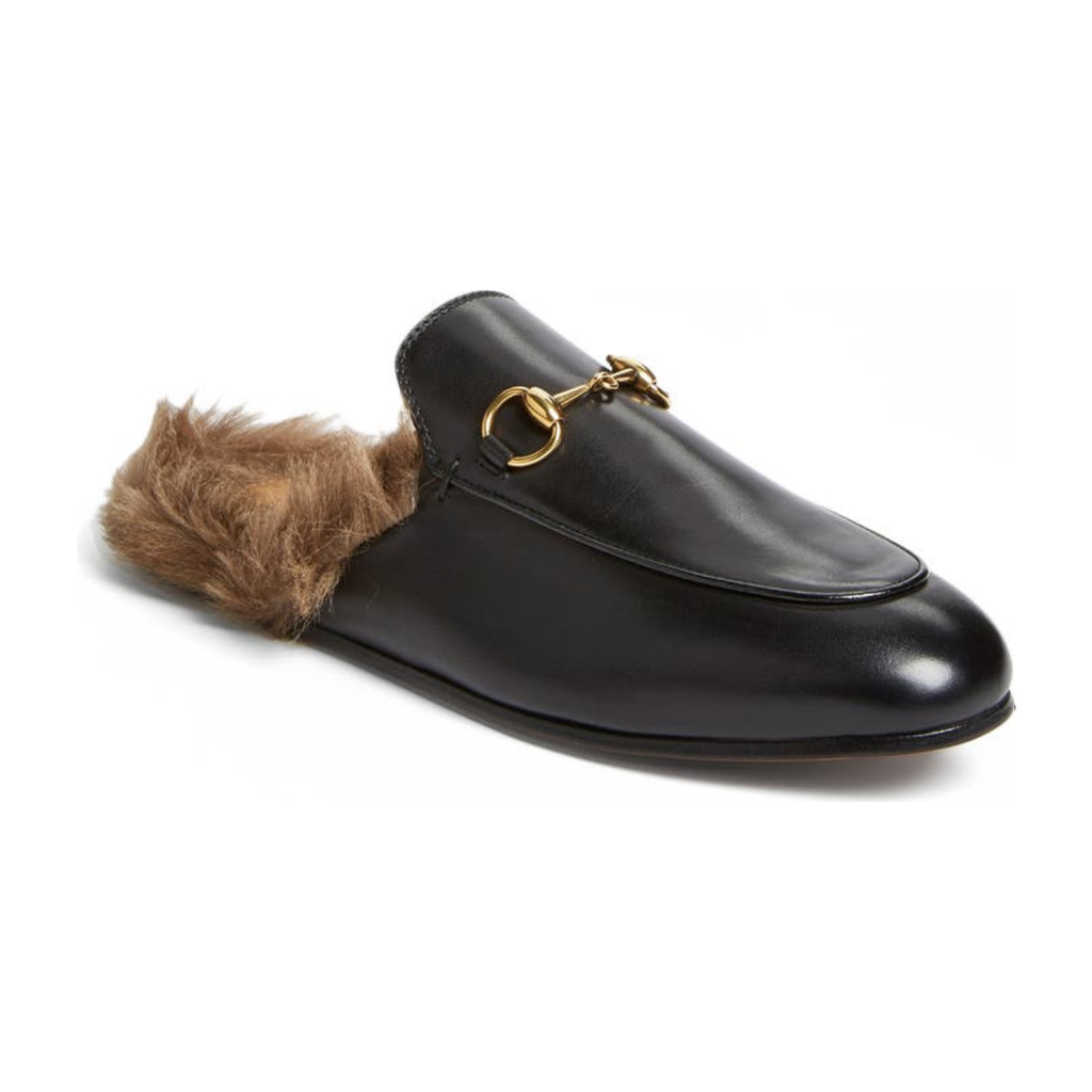 Gucci Princetown Shearling Mule 'Black' (Women)