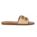 Miu Miu Raffia-Effect Woven Slide 'Natural' (Women)