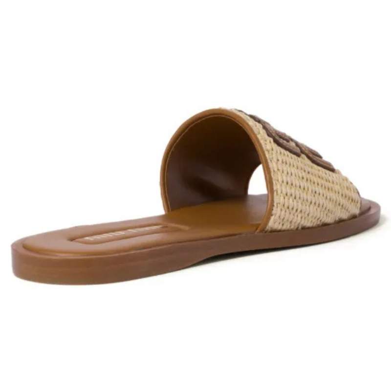Miu Miu Raffia-Effect Woven Slide 'Natural' (Women)