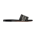 Dior Dway Slide 'Black Embroidered Cotton' (Women)