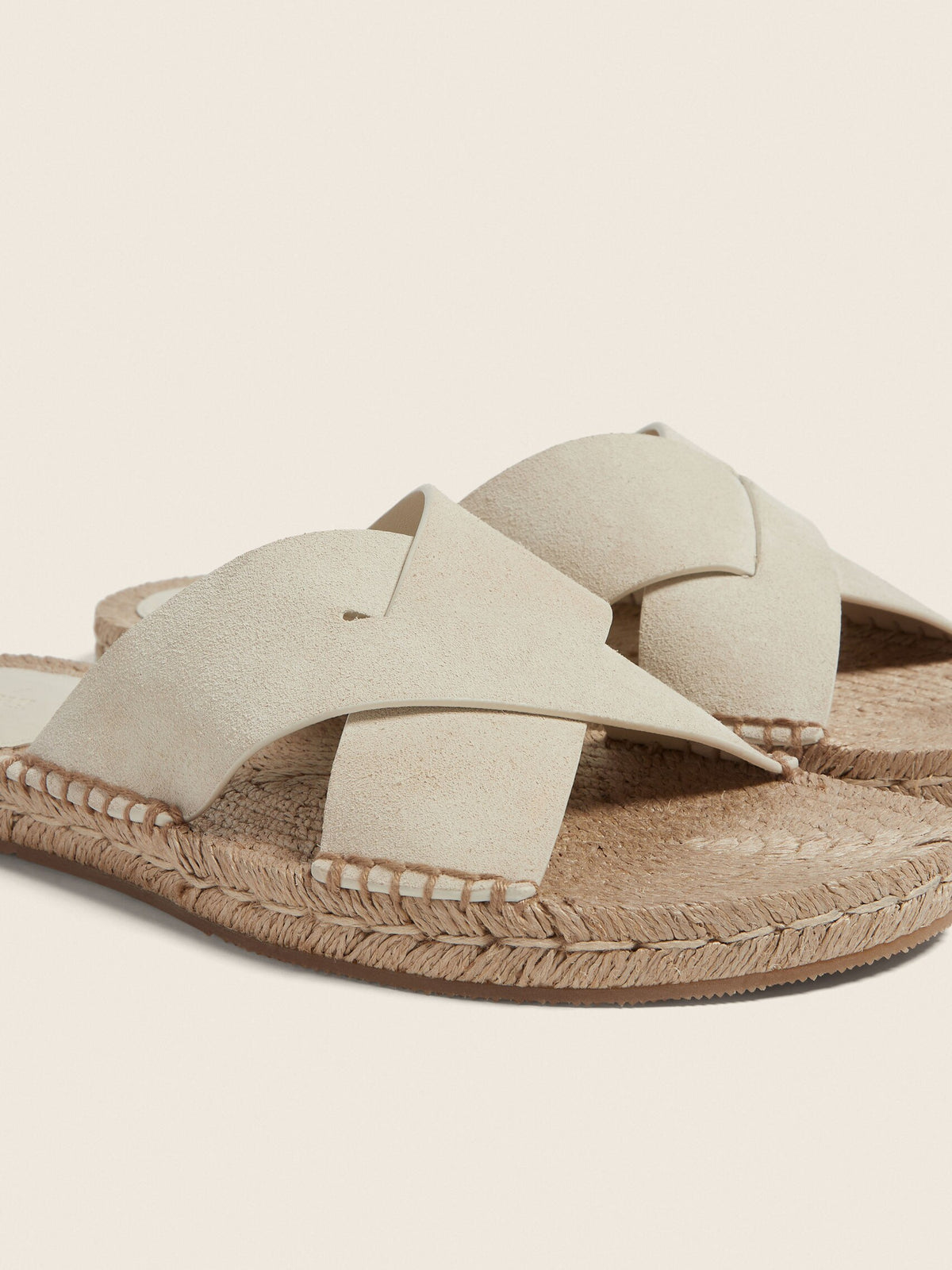 Zegna Triple Stitch™ Espadrille Sandal 'Off White Suede' (Men)