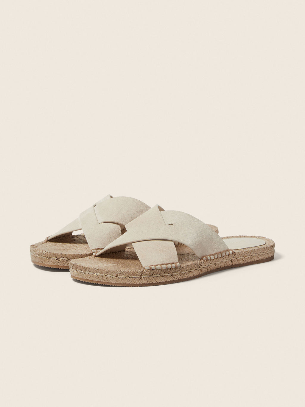 Zegna Triple Stitch™ Espadrille Sandal 'Off White Suede' (Men)