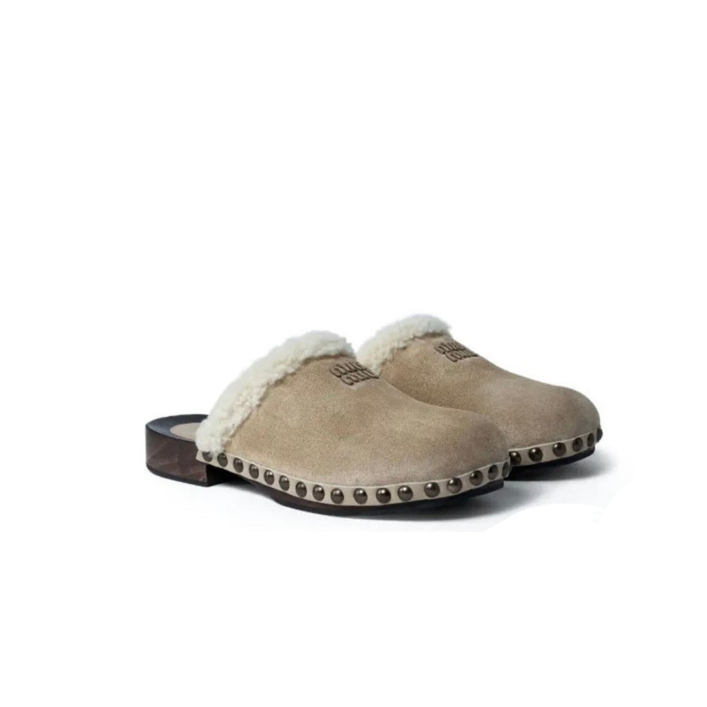 Miu Miu Suede Clog 'Beige' (Women)