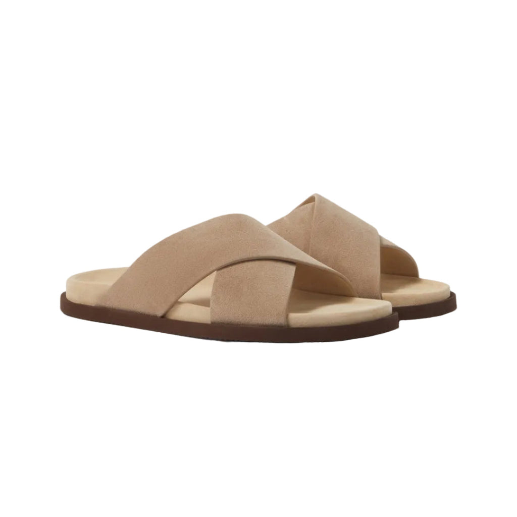 Brunello Cucinelli Crossover Sandal 'Beige Suede' (Men)