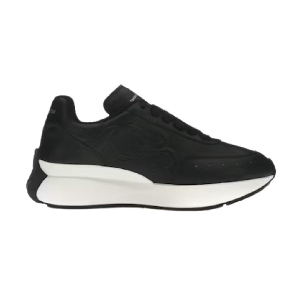 Alexander McQueen Oversized Graffiti Sprint Runner 'Black White' (Unisex)