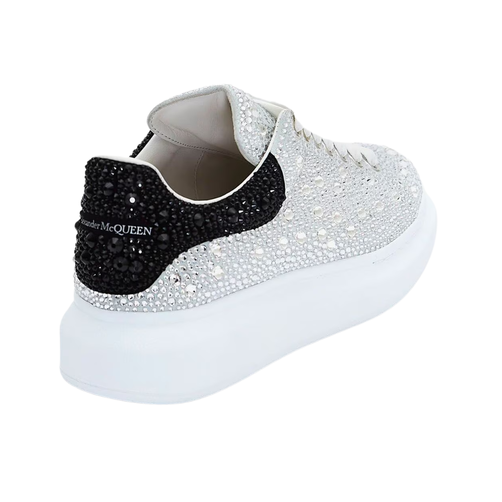 Alexander McQueen Oversized Sneaker 'Crystal-Embellished White' (Women)